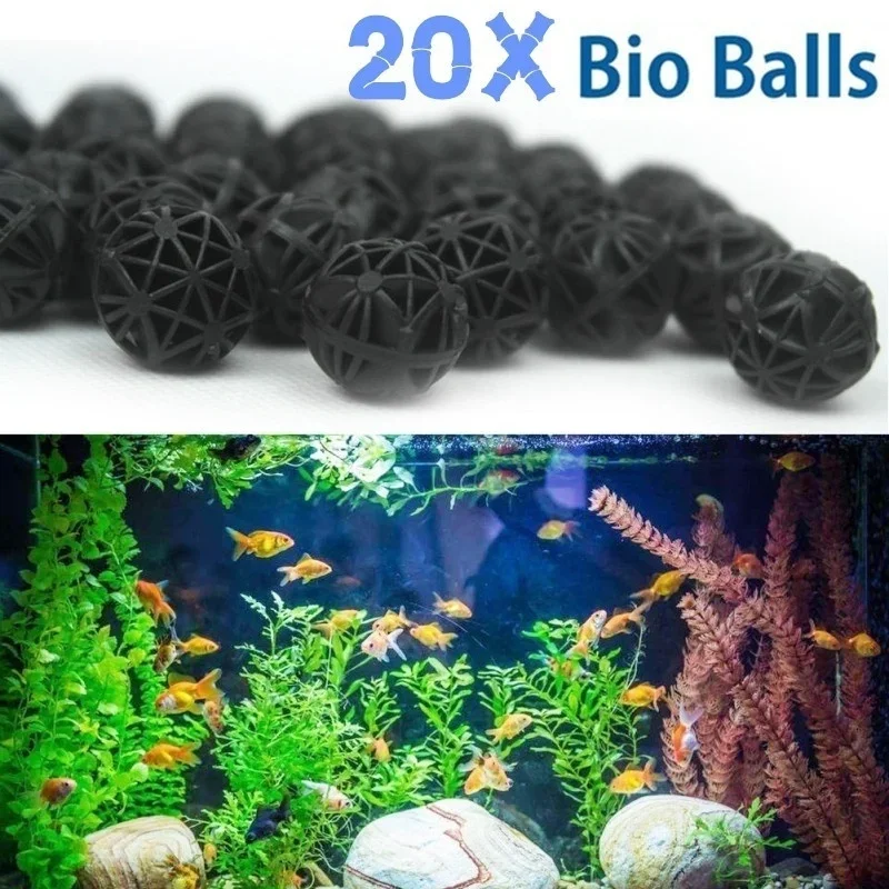 Aquarium For Planted Tank - 20Pcs 16mm Aquarium Filter Bio Balls