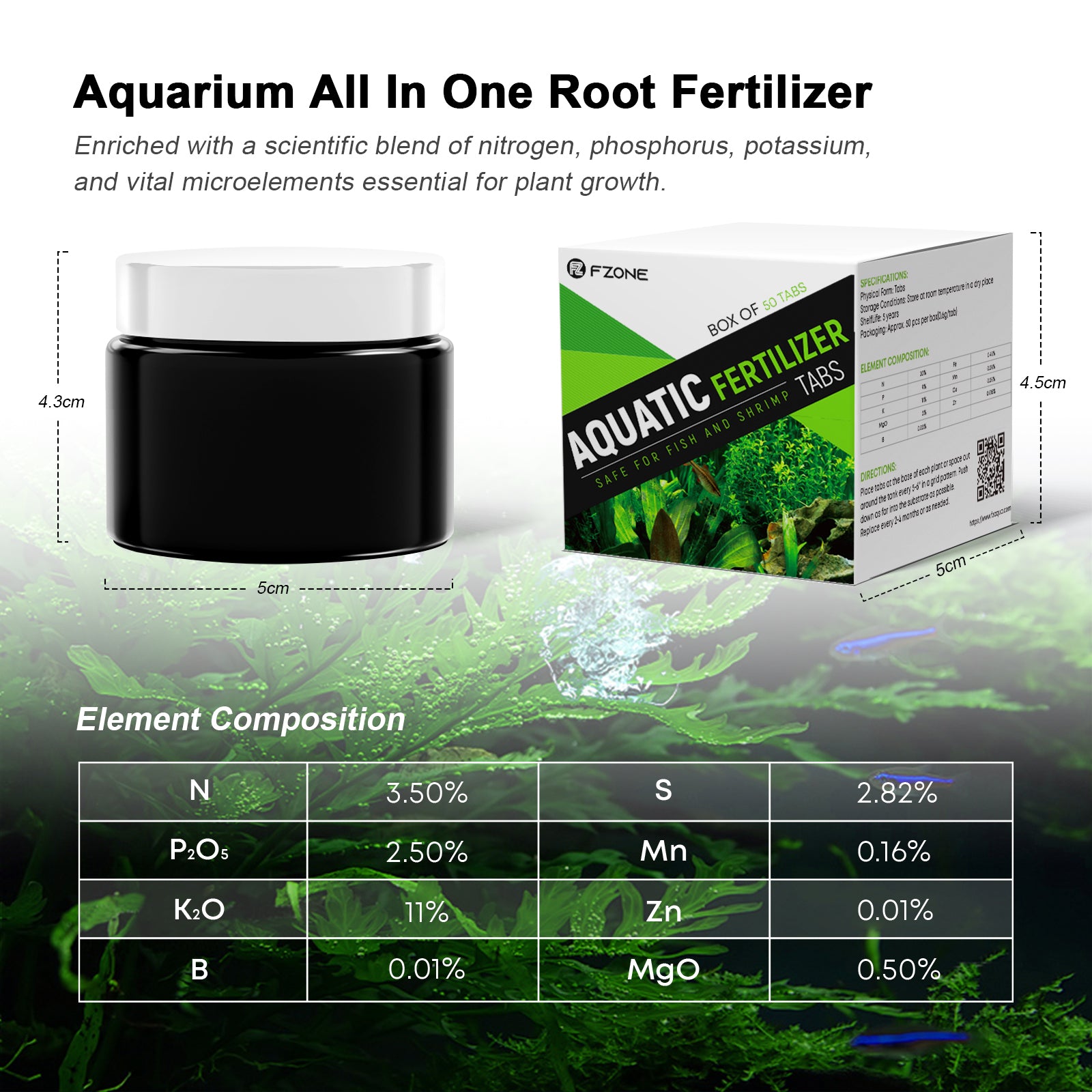 FZONE Root Tabs Freshwater Aqu - огляд і ціна Aquarium Plant Fertilizer