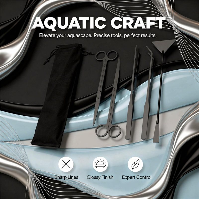 ABLK 5 Pcs Aquarium Tools Kit  - огляд і ціна Planted Aquarium With Sand