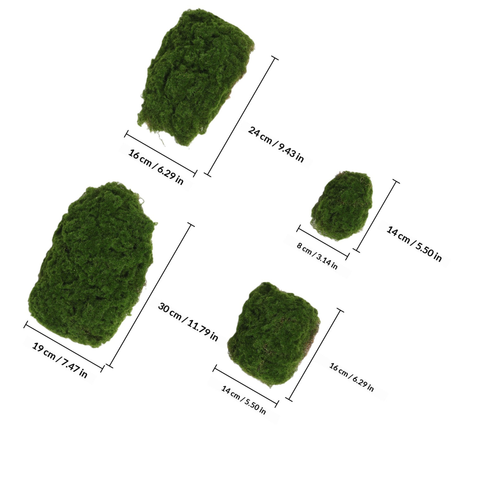 4Pcs Fake Moss Rocks High Real - огляд і ціна Aquarium Plants