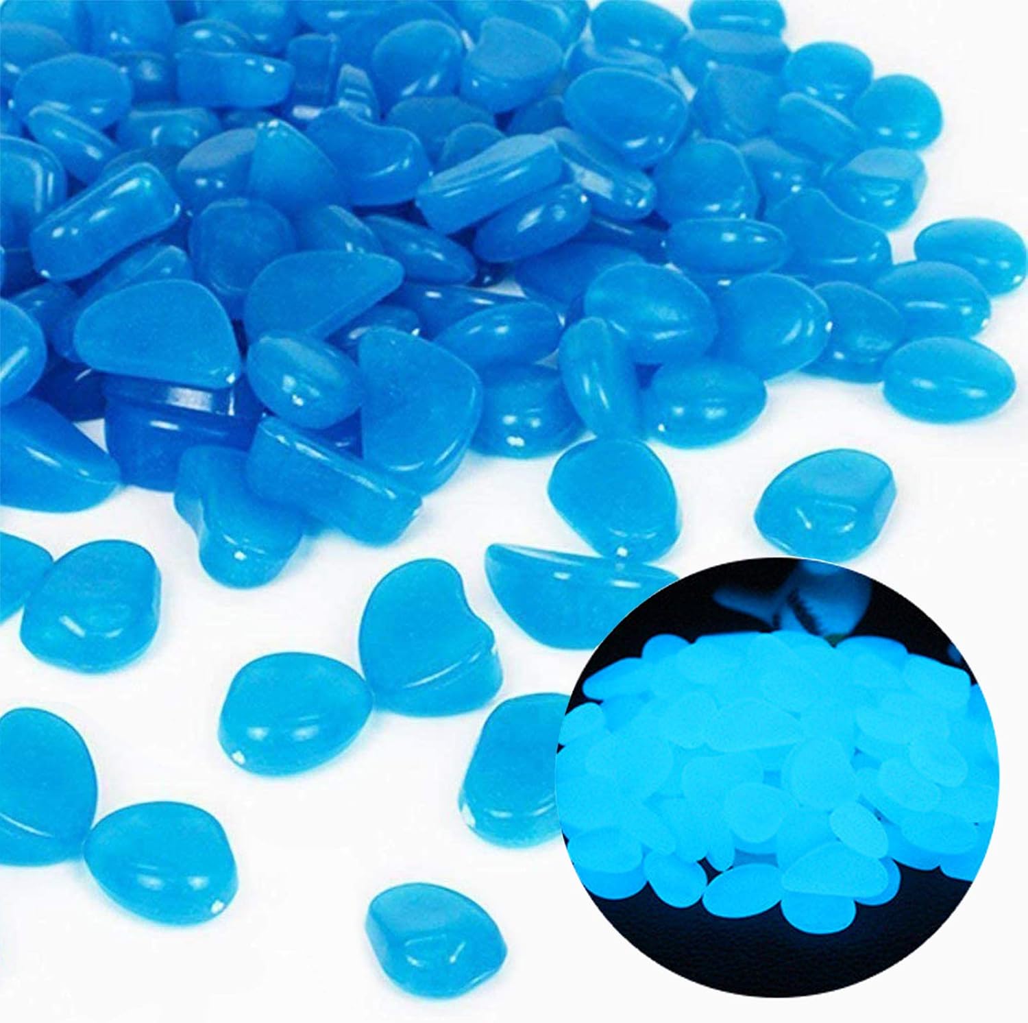 Fish Tank Rocks Glow Blue Pebb - огляд і ціна Aquarium Plant Order