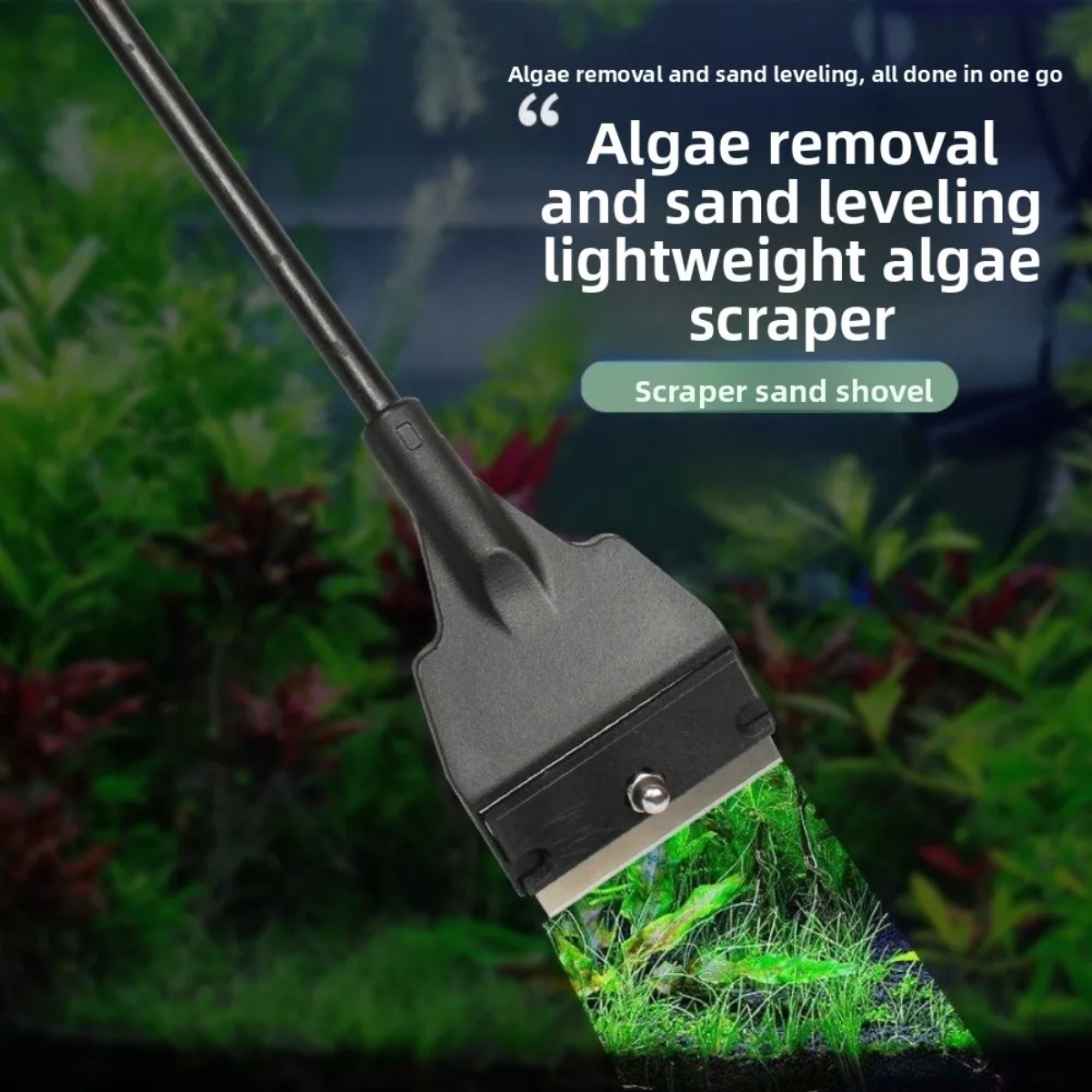 Fish Tank Glass Algae Scraper  - огляд і ціна Planted Aquarium With Sand