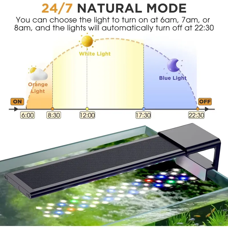 SIROKA 24/7 Full Spectrum Fish - огляд і ціна Planted Aquarium Cycling