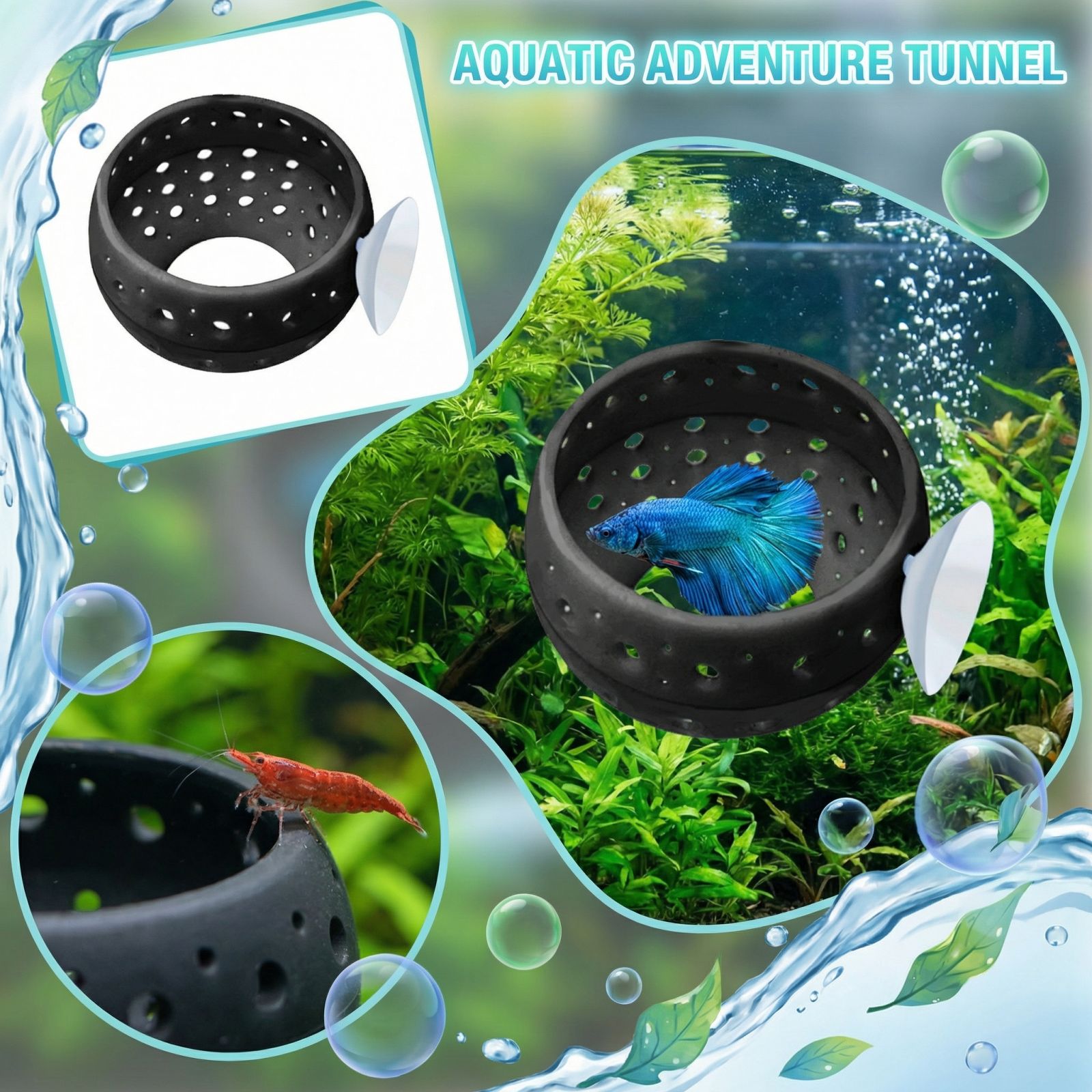 Betta Bulb Hide Tunnel Aquariu - огляд і ціна Aquarium Plant Design