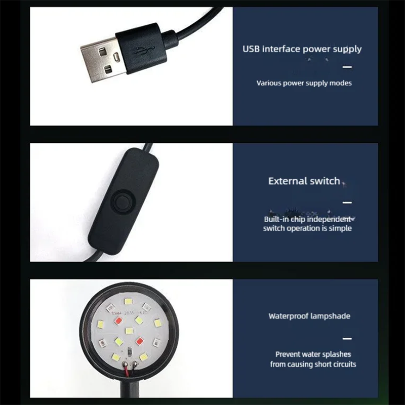 USB LED Fish Tank Clip Lamp Hi - огляд і ціна Aquarium Plant Growth