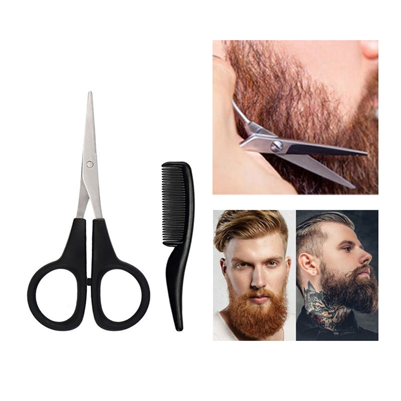 ·1Pc Mens Beard Mustache Comb  - огляд і ціна Trimming Scissor Set